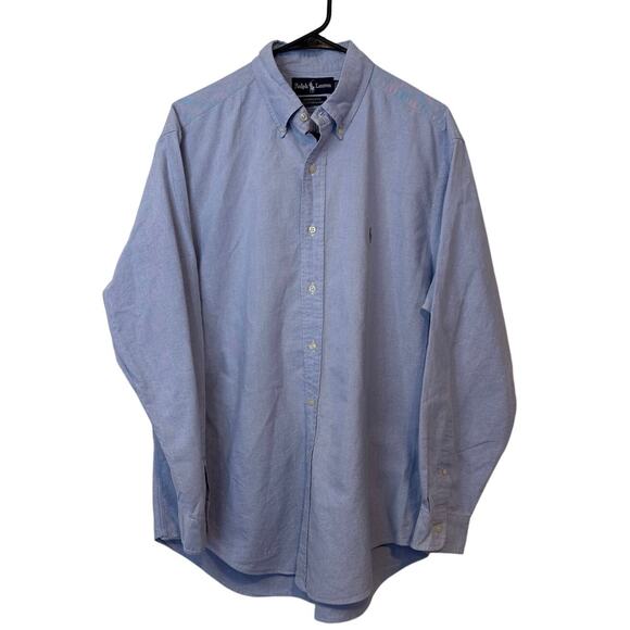 Ralph Lauren Yarmouth Oxford Long Sleeve Button Down Dress Shirt Size 16-34 Pony - Picture 2 of 9